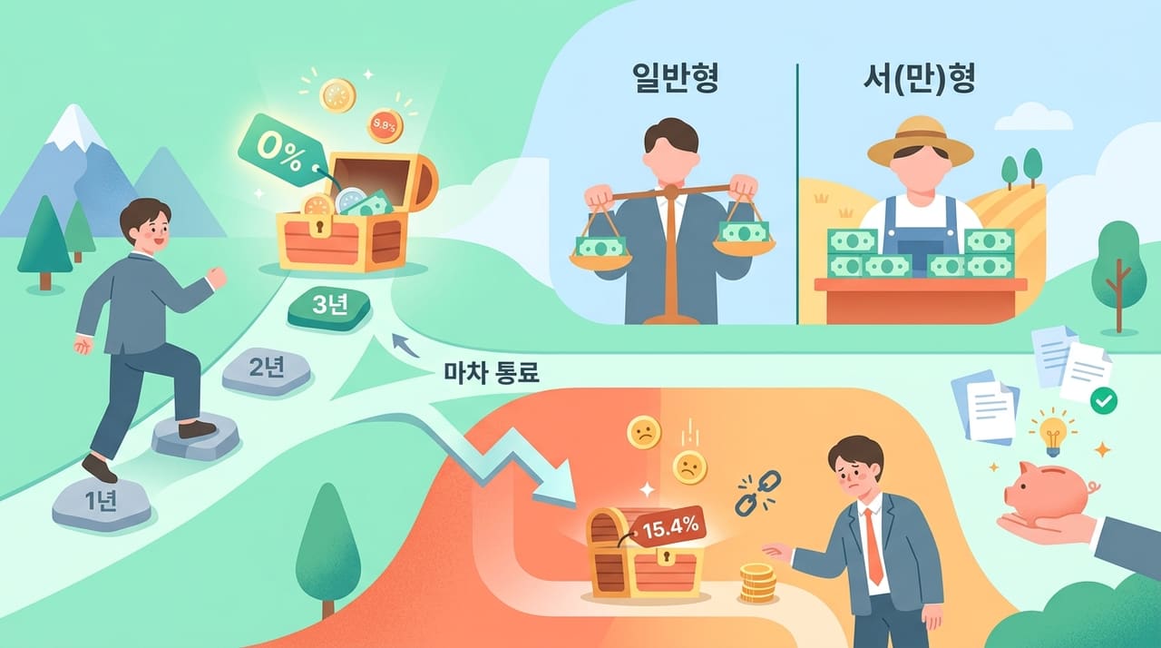 ISA 계좌를 만기 전에 해지하면 세금은 어떻게 되나 — 일반형·서민형 차이 정리