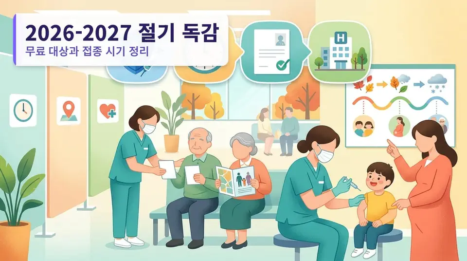 2026-2027 절기 독감 예방접종, 무료 대상과 접종 시기 정리