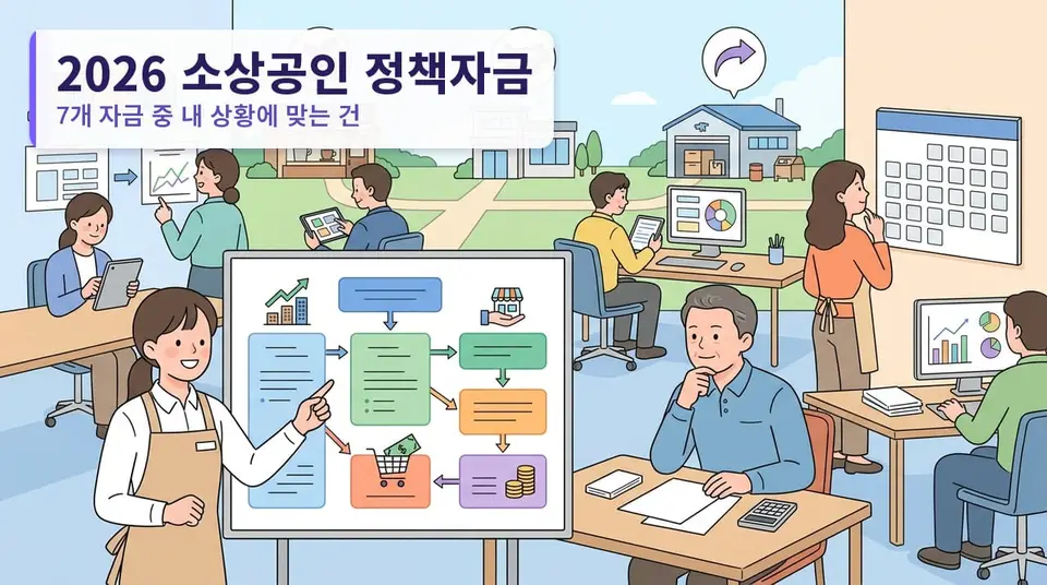 2026 소상공인 정책자금, 7개 자금 중 내 상황에 맞는 건 무엇일까 (경영안정 vs 성장기반 vs 대환)
