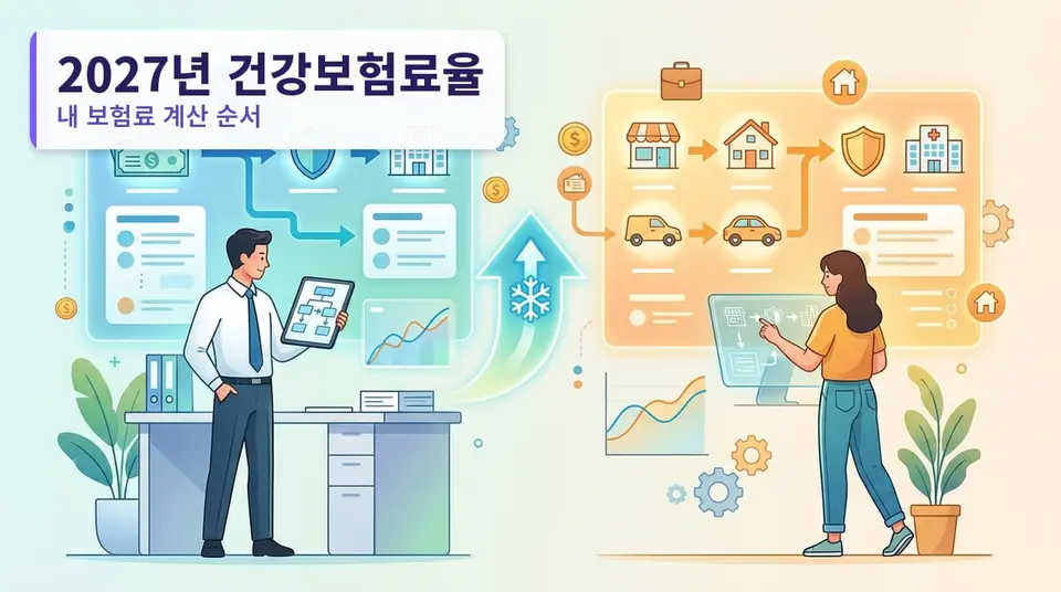 2027년 건강보험료율 7.19% 동결, 내 보험료 계산 순서