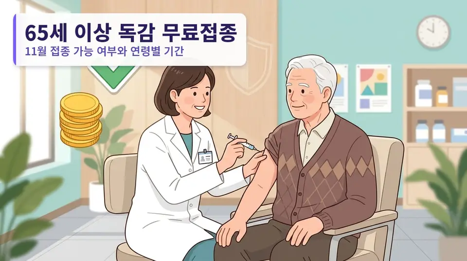 65세 이상 독감 무료접종, 11월에 맞아도 되나 — 연령별 시작일과 종료일 기준