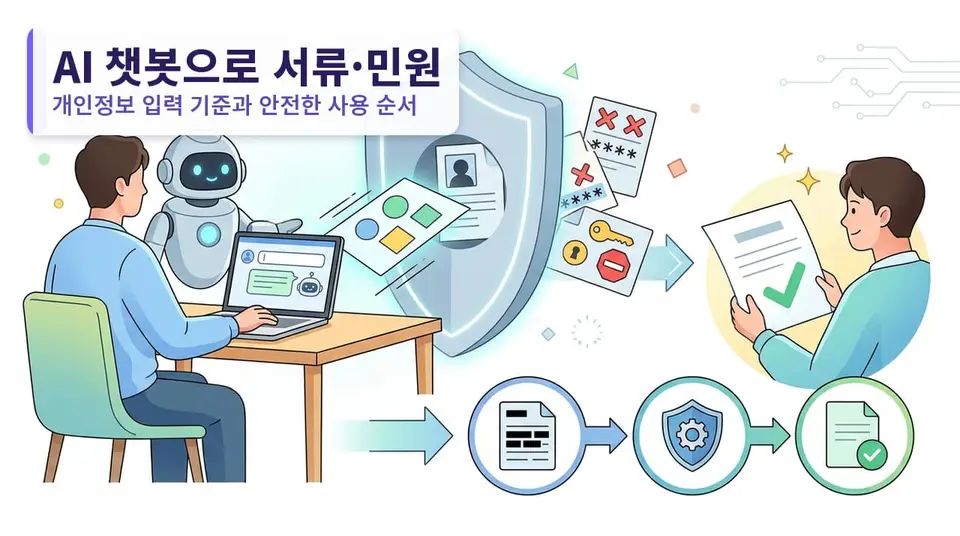 AI 챗봇으로 서류·민원 정리할 때 주의할 점 — 개인정보 입력 기준과 안전한 사용 순서