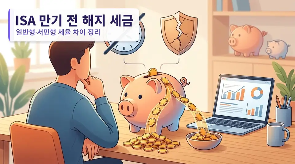 ISA 계좌를 만기 전에 해지하면 세금은 어떻게 되나 — 일반형·서민형 차이 정리