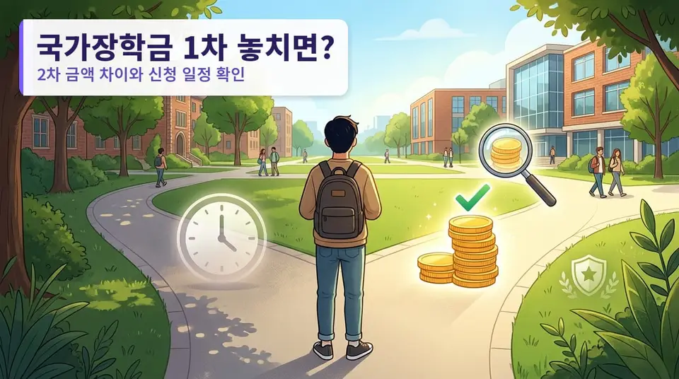 국가장학금 1차를 놓치면 2차에서 금액이 깎이나 — 신청 일정 확인