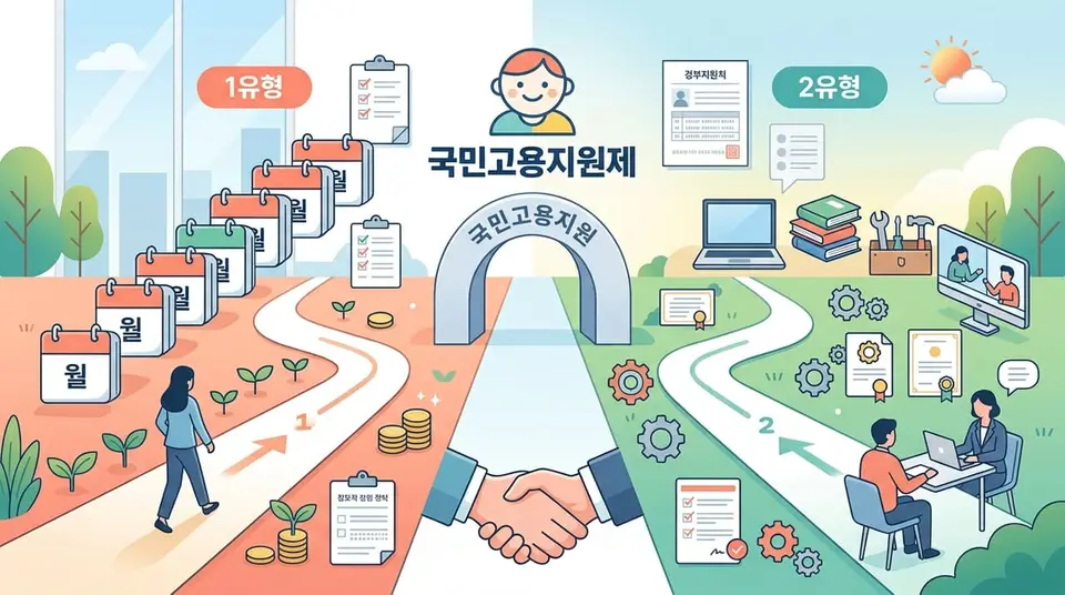 국민취업지원제도 구직촉진수당 신청 자격 — 1유형·2유형은 무엇이 다른가