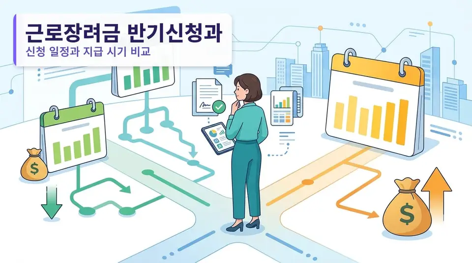 근로장려금 반기신청과 정기신청, 나는 어느 쪽으로 해야 하나 — 신청 일정과 지급 시기 비교
