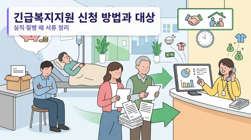 긴급복지지원 신청 방법과 대상 — 실직·질병 때 서류 정리