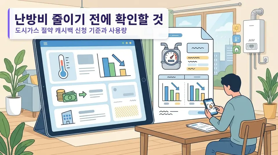 난방비 줄이기 전에 확인할 것 — 도시가스 절약 캐시백 신청 기준과 사용량 비교법