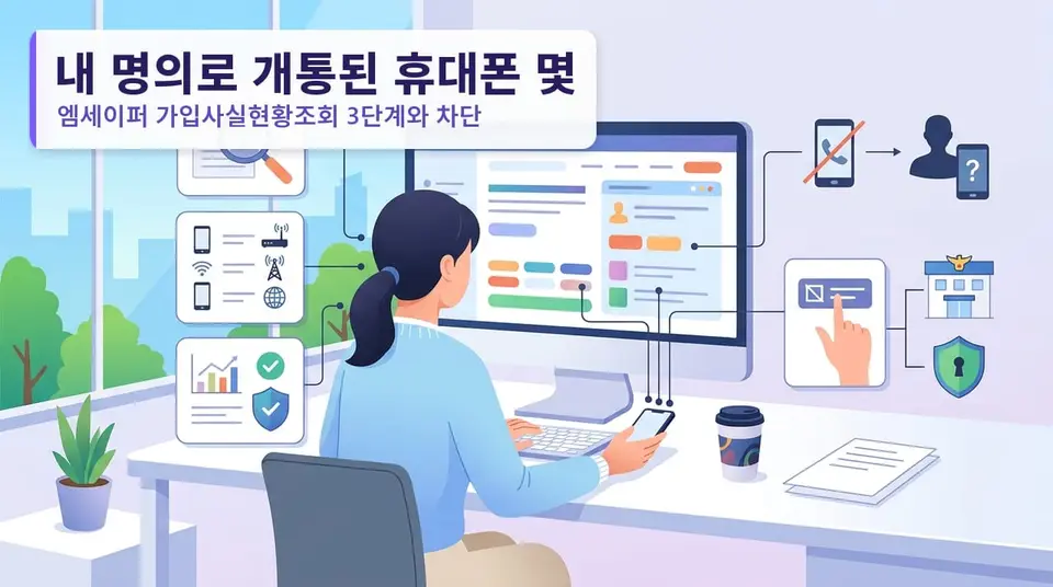 내 명의로 개통된 휴대폰 몇 대인가 — 엠세이퍼 가입사실현황조회 3단계와 차단 순서