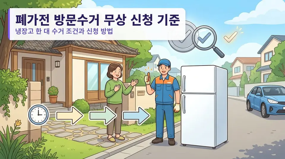 냉장고 한 대만 버려도 무상 수거 되나 — 폐가전 방문수거 신청 기준