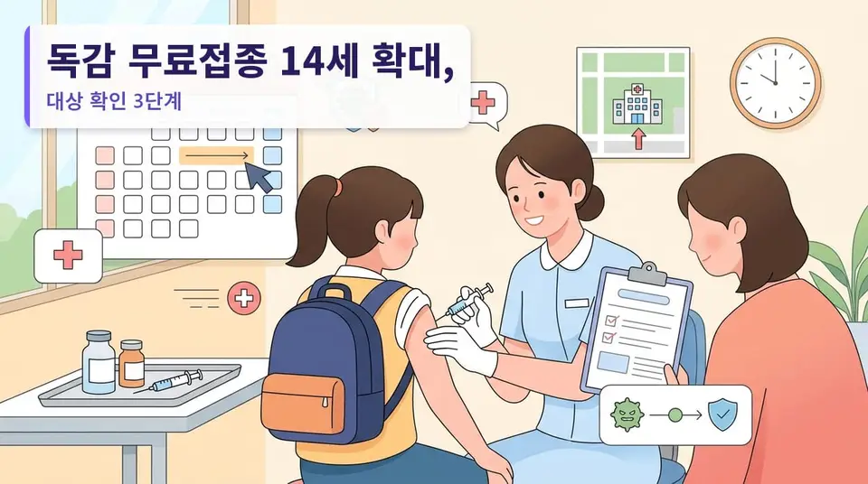 독감 무료접종 14세 확대, 2012년생도 되나 — 대상 확인 3단계
