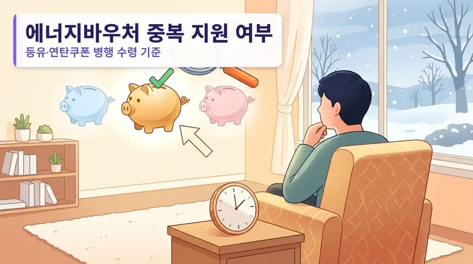 등유바우처·연탄쿠폰은 에너지바우처와 같이 받을 수 있나 — 중복 지원 기준