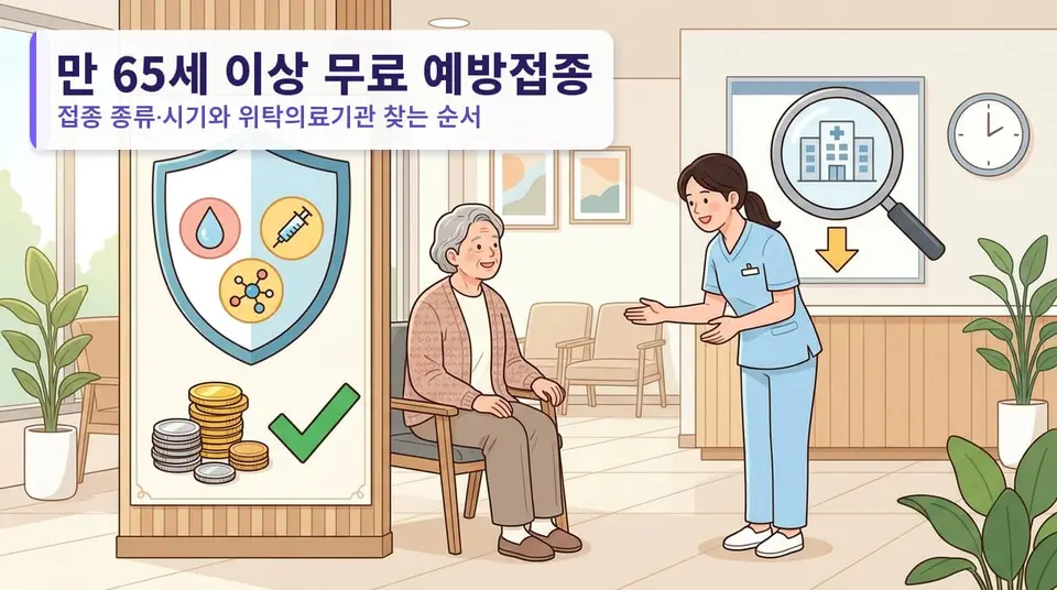 만 65세 이상 무료 예방접종 종류와 접종 시기 — 위탁의료기관 찾는 순서