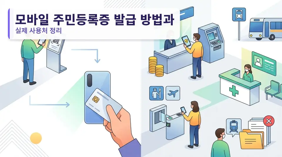 모바일 주민등록증 발급 방법과 실제 사용처 정리