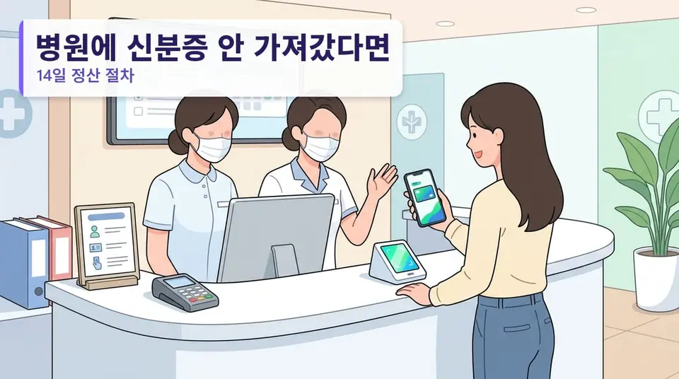 병원에 신분증 안 가져갔다면 모바일 건강보험증으로 되나 — 14일 정산 절차