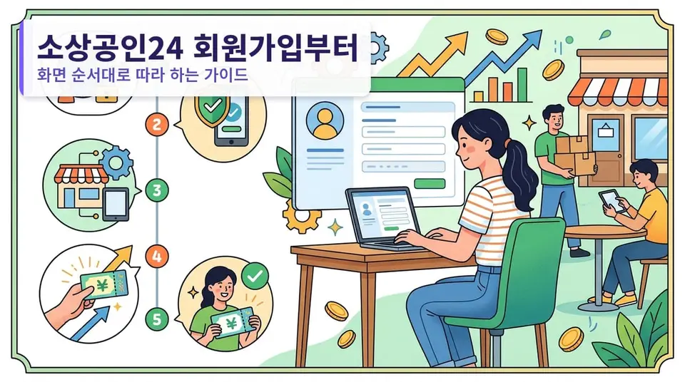 소상공인24 회원가입부터 바우처 신청까지 — 화면 순서대로 따라 하는 가이드
