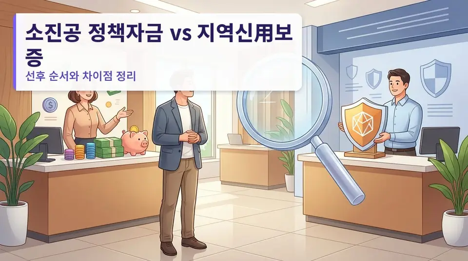 소진공 정책자금과 지역신용보증재단 보증, 뭐가 먼저이고 뭐가 다른가