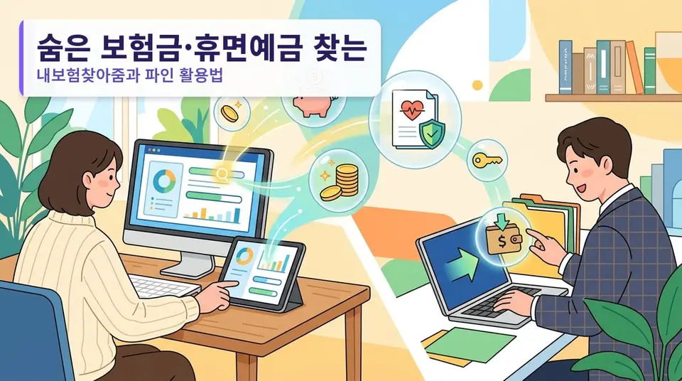 숨은 보험금·휴면예금 찾는 순서 — 내보험찾아줌과 파인 활용법