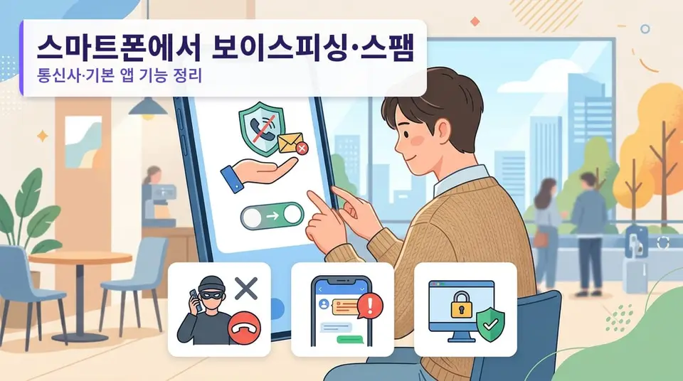 스마트폰에서 보이스피싱·스팸 전화 차단 설정하는 순서 — 통신사·기본 앱 기능 정리