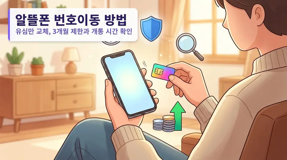 쓰던 휴대폰 그대로 알뜰폰 번호이동, 유심만 바꾸면 되나 — 3개월 제한과 개통 시간