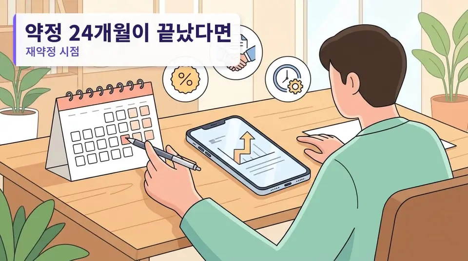 선택약정 25% 할인 끝났다면 재약정 언제 신청하나 — 위약금 확인법