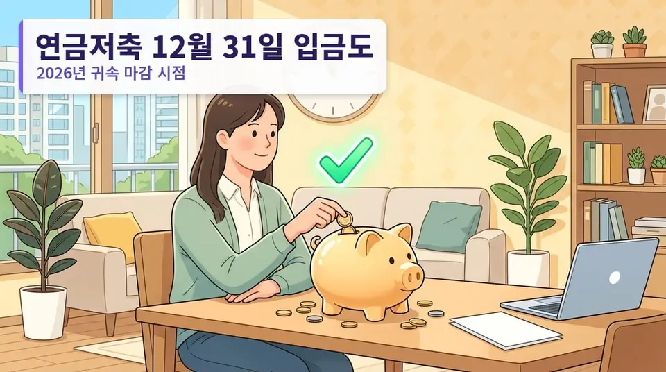 연금저축 12월 31일 입금도 올해 세액공제 되나 — 2026년 귀속 마감 시점