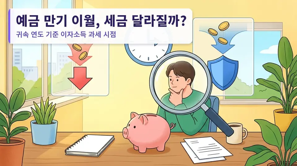 예금 만기를 12월에서 1월로 미루면 이자 세금이 달라지나 — 귀속 연도 기준