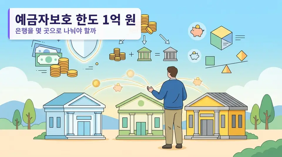 예금자보호 한도 1억 원, 은행 몇 곳에 나눠야 안전할까 (이자 포함 계산)