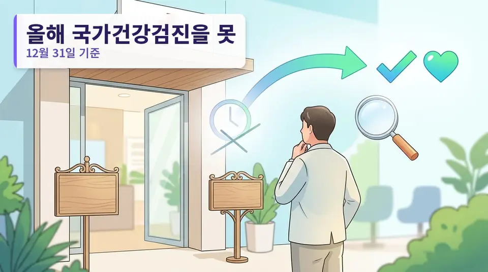 올해 국가건강검진을 못 받았다면 내년으로 넘길 수 있나 — 12월 31일 기준