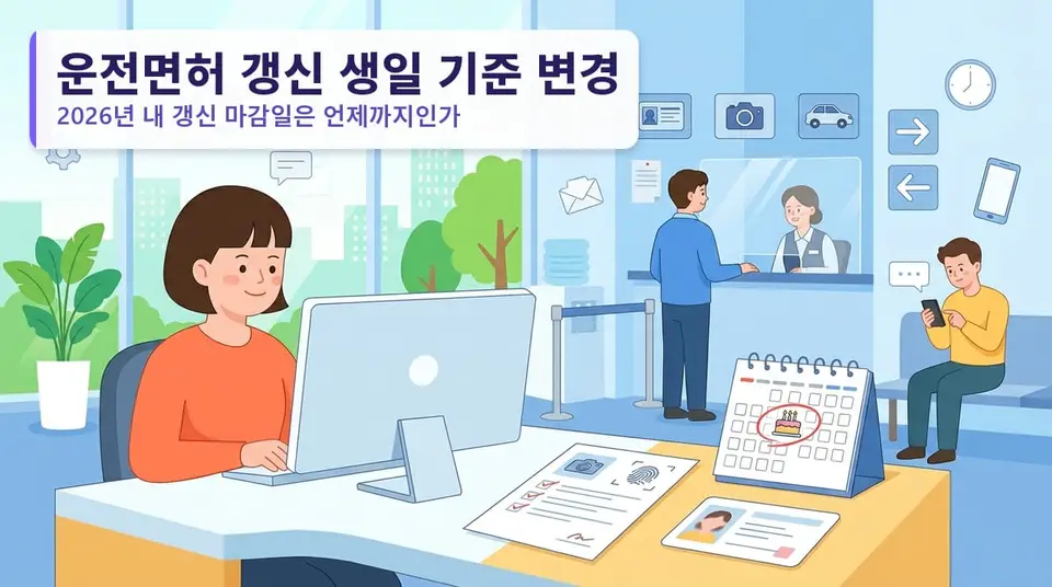 운전면허 갱신 생일 기준 변경, 2026년 내 갱신 마감일은 언제까지인가