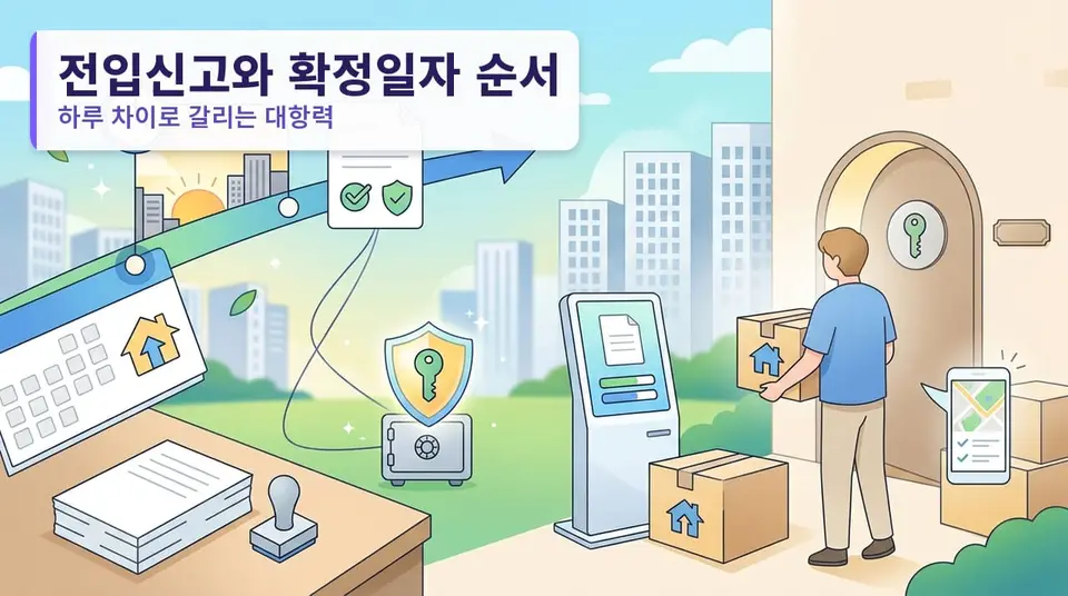 전입신고·확정일자 순서, 같은 날 해도 될까? 대항력 생기는 시점