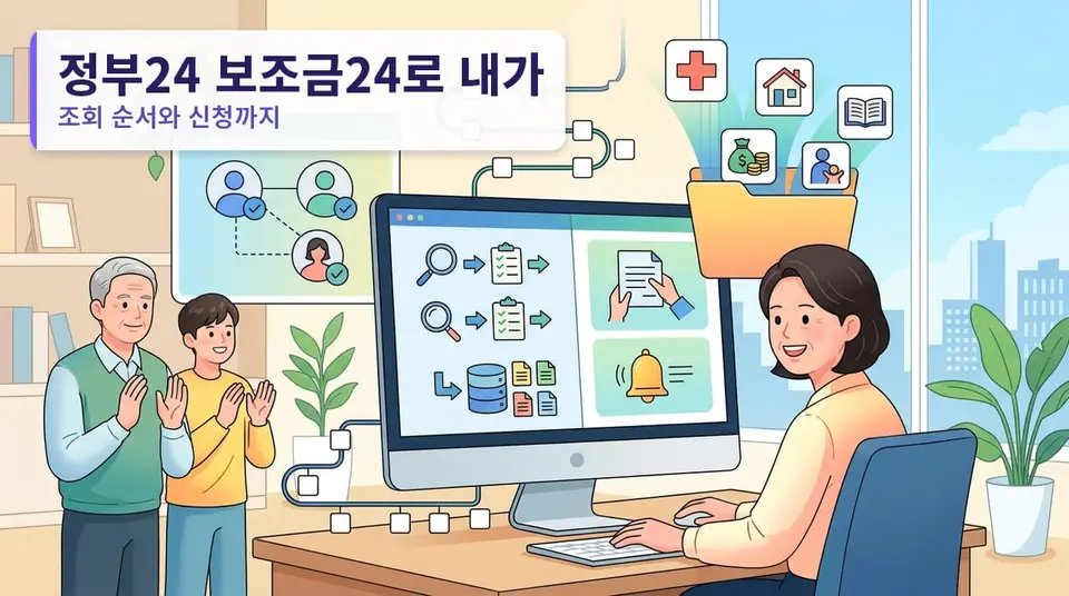 정부24 보조금24로 내가 받을 수 있는 지원금 한 번에 조회하는 법 — 조회 순서와 신청까지