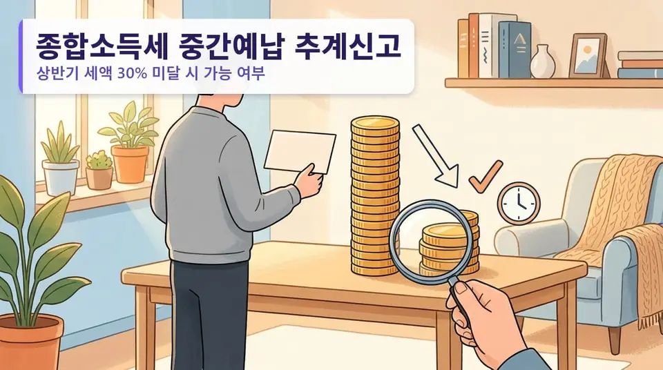 종합소득세 중간예납 추계신고, 상반기 세액이 30% 미달해야 가능한가