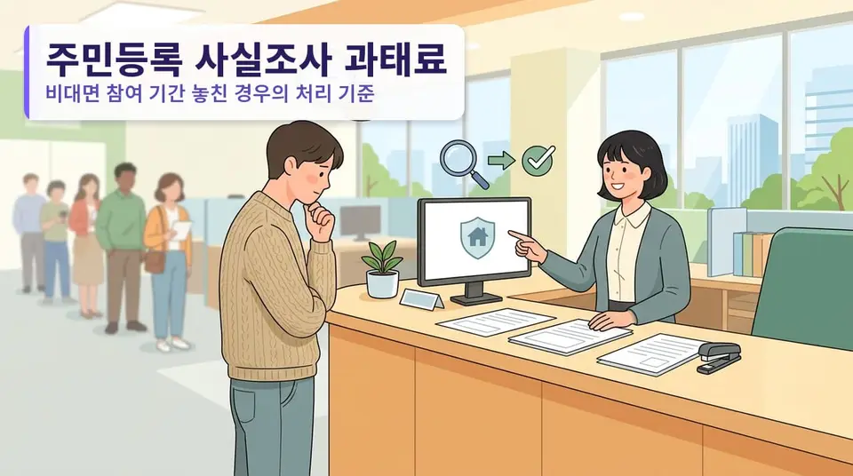 주민등록 사실조사 비대면 참여 기간을 놓쳤다면 과태료가 나오나