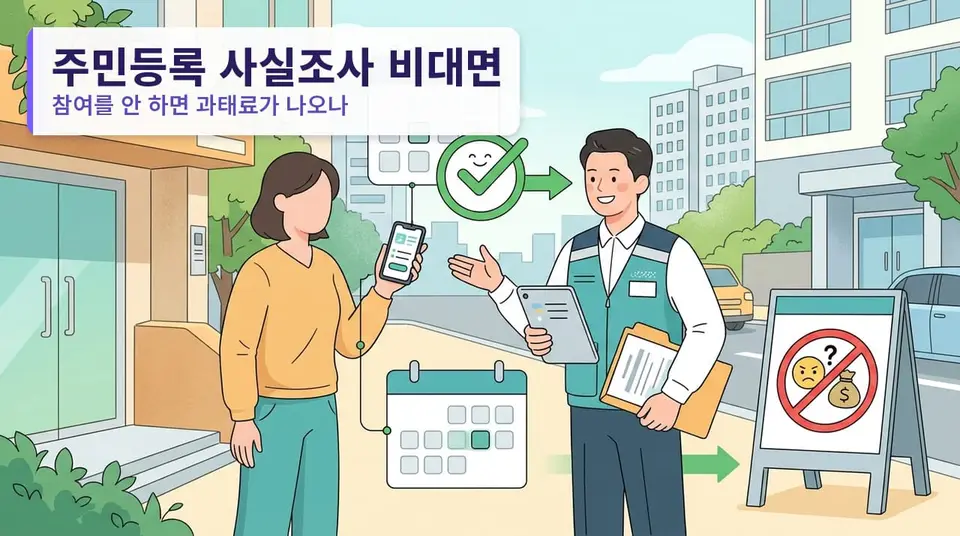 주민등록 사실조사 비대면 참여를 안 하면 과태료가 나오나
