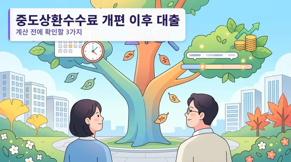 중도상환수수료 개편 이후 대출 갈아타기 — 계산 전에 확인할 3가지