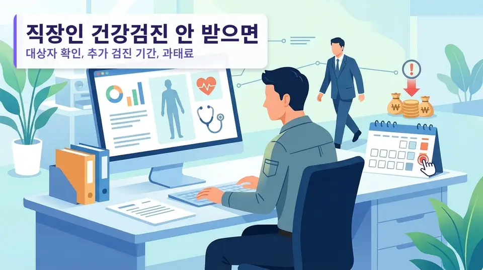 직장인 건강검진 안 받으면 어떻게 되나 — 대상자 확인, 추가 검진 기간, 과태료 부담 주체