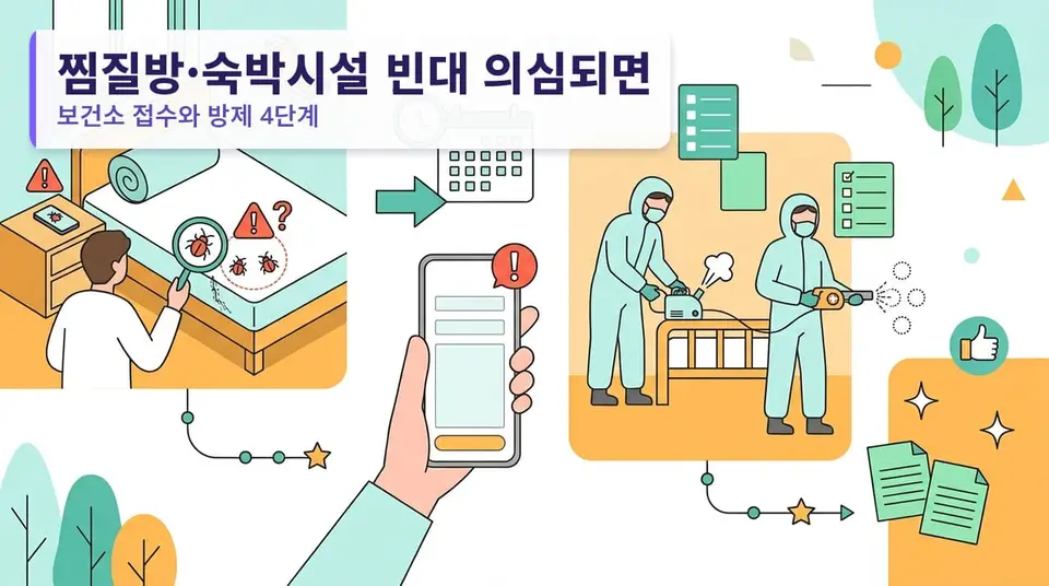찜질방·숙박시설 빈대 의심되면 어디에 신고하나 — 보건소 접수와 방제 4단계