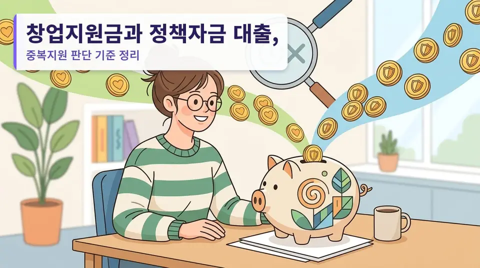 창업지원금과 정책자금 대출, 중복으로 받을 수 있나 — 중복지원 판단 기준 정리