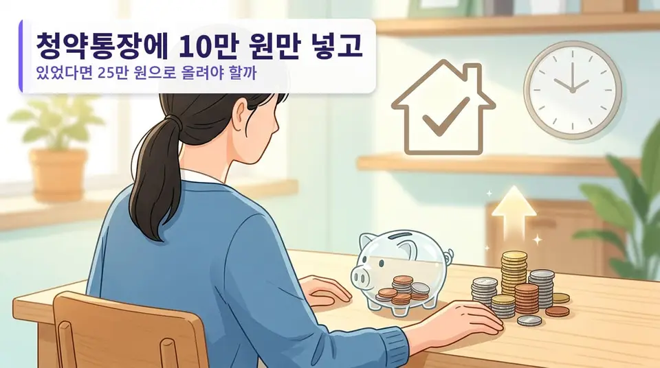 청약통장에 10만 원만 넣고 있었다면 25만 원으로 올려야 할까