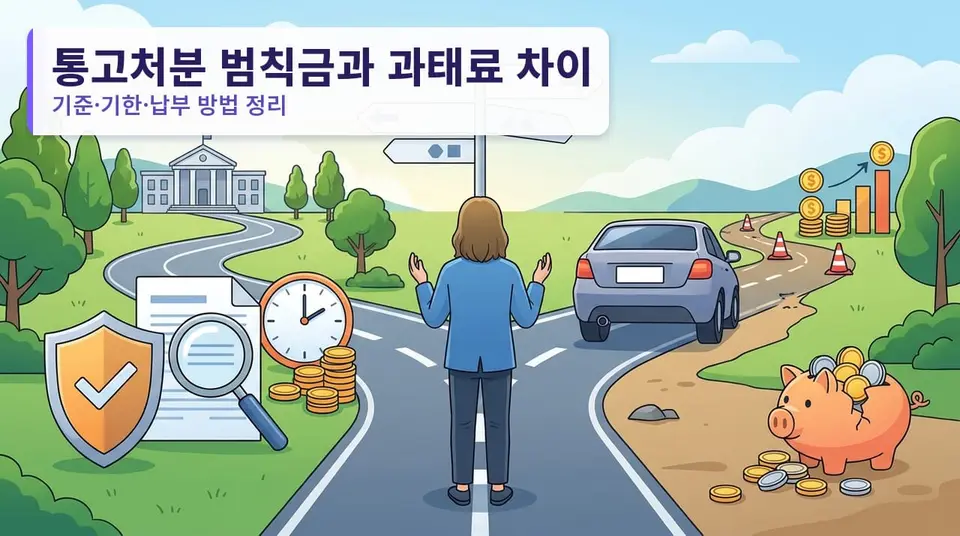 통고처분 범칙금과 과태료는 무엇이 다른가 — 안 내면 어떻게 되나