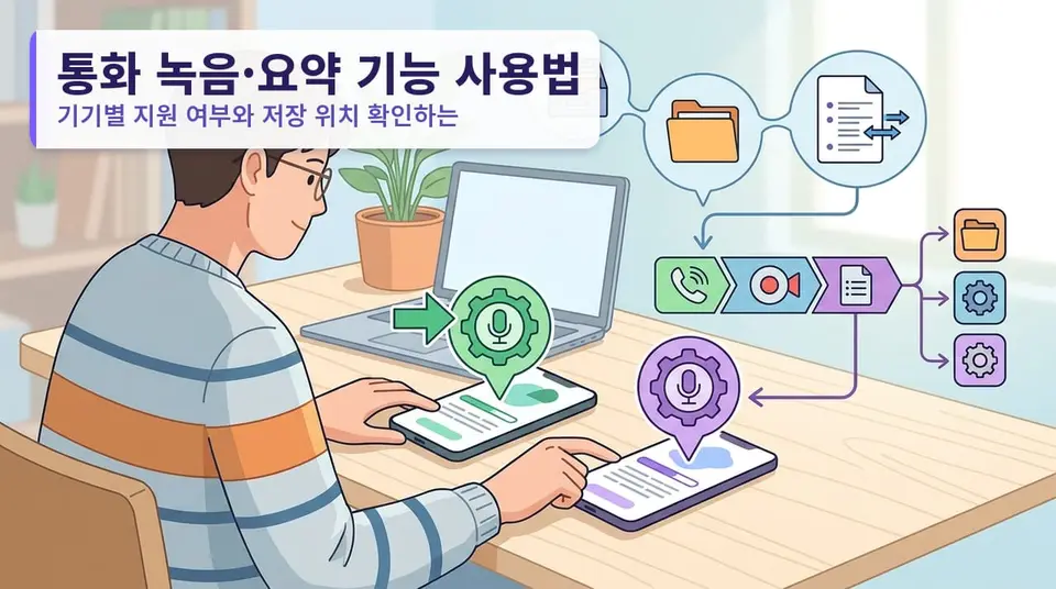 통화 녹음·요약 기능 사용법 — 기기별 지원 여부와 저장 위치 확인하는 법