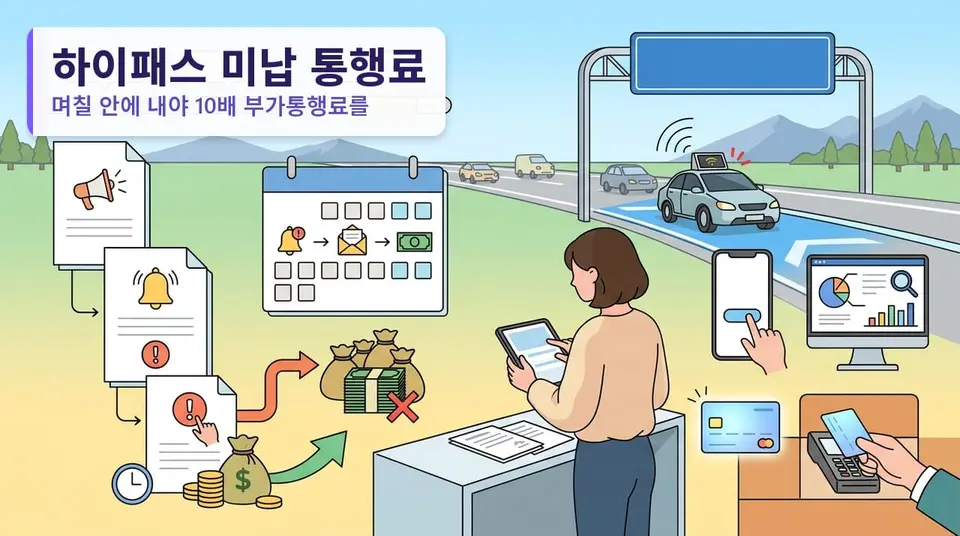 하이패스 미납 통행료, 며칠 안에 내야 10배 부가통행료를 피하나