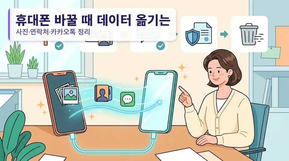 휴대폰 바꿀 때 데이터 옮기는 순서 — 사진·연락처·카카오톡 정리