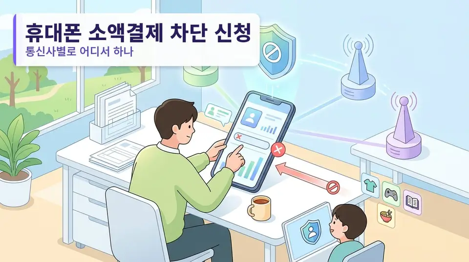 휴대폰 소액결제 차단 신청, 통신사별로 어디서 하나