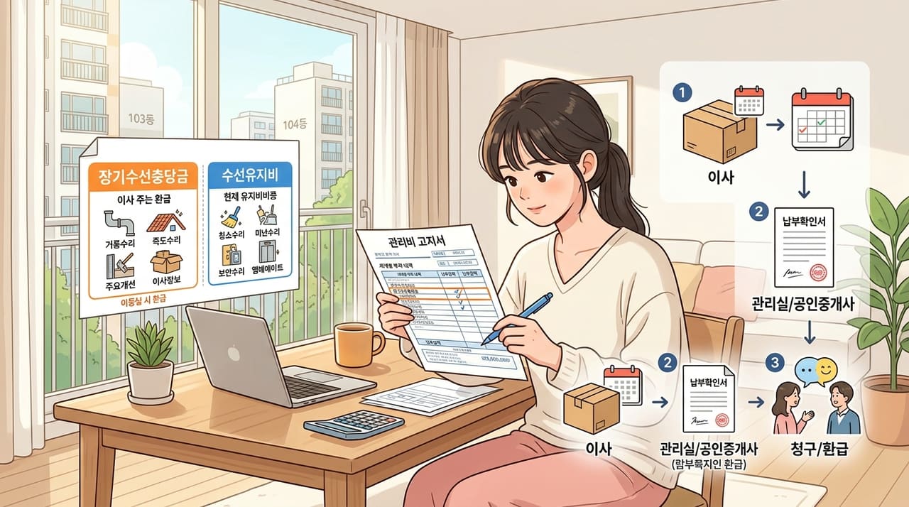 관리비 고지서 읽는 법 — 장기수선충당금 돌려받기