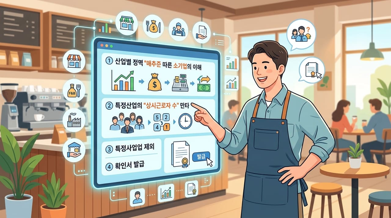 내 사업장이 '소상공인' 기준에 드는가 — 업종별 상시근로자 수와 매출 기준 읽는 법