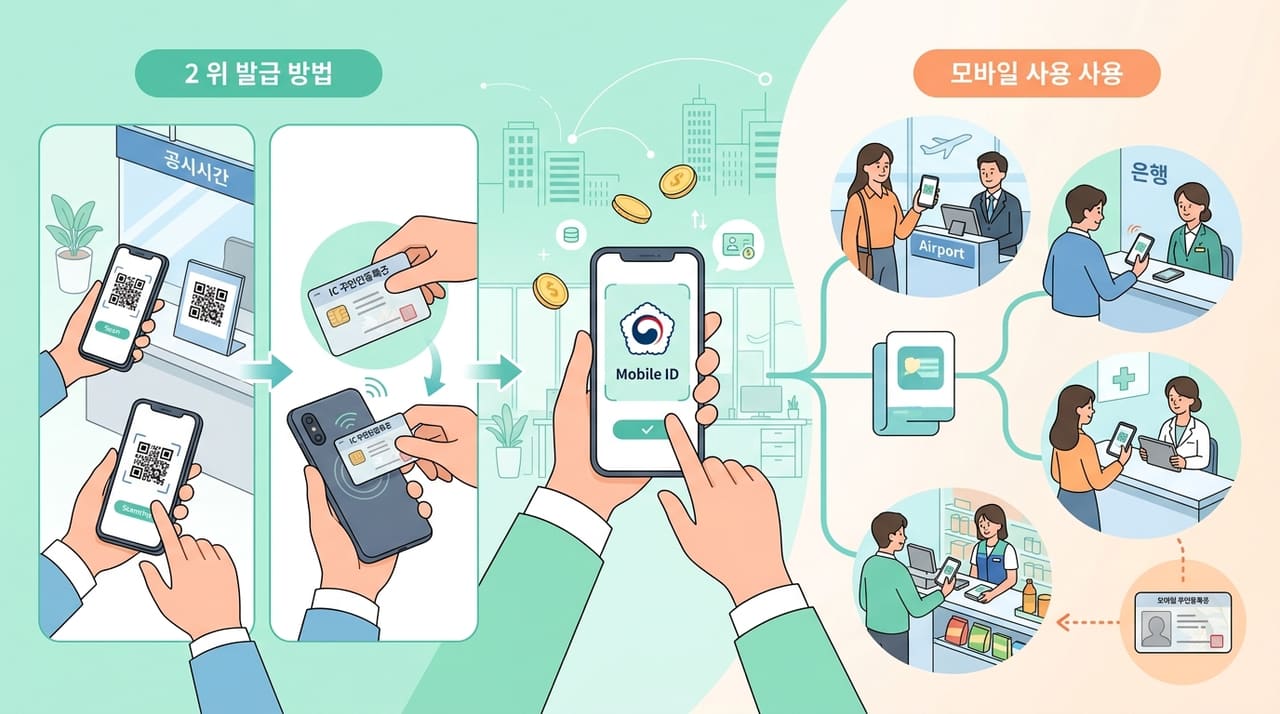 모바일 주민등록증 발급 방법과 실제 사용처 정리