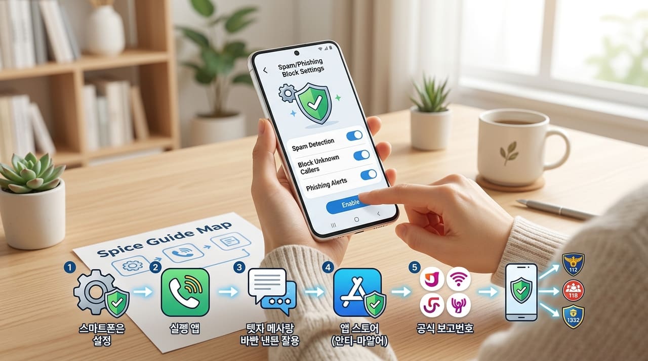 스마트폰에서 보이스피싱·스팸 전화 차단 설정하는 순서 — 통신사·기본 앱 기능 정리