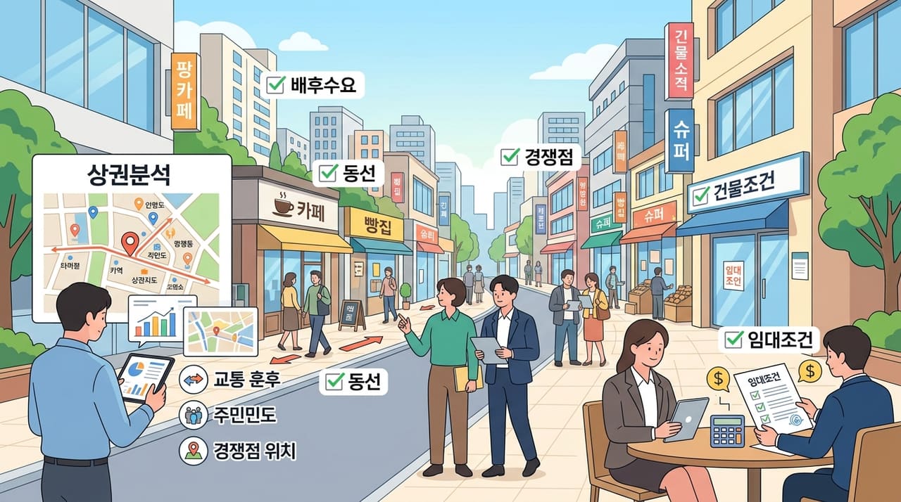점포 계약 전 상권 확인 순서 — 유동인구보다 먼저 봐야 할 것들 (실무자 체크리스트)